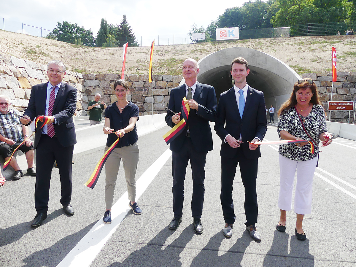 Banddurchschnitt vor dem Tunnel Rothenstein