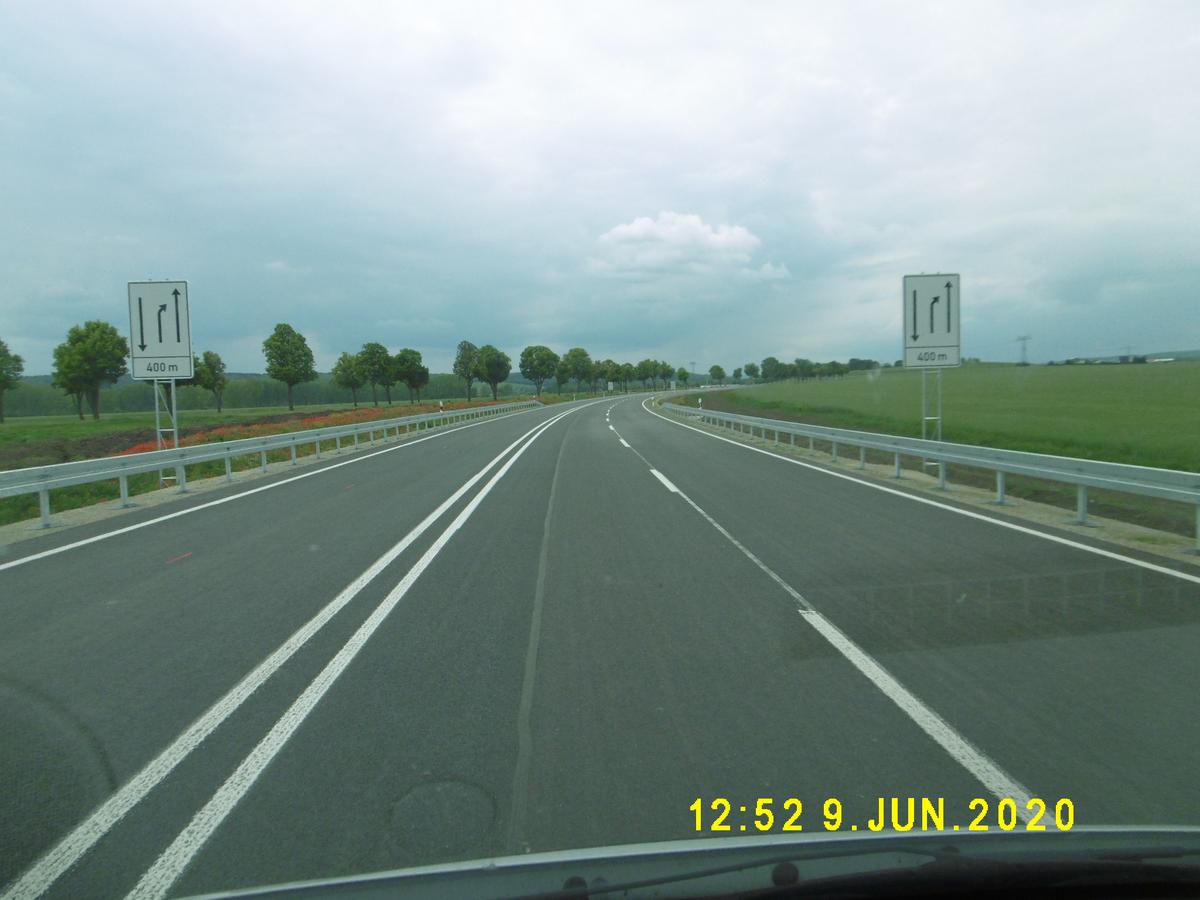 Das Bild zeigt den Streckenverlauf der Ortsumgehung Tüttleben.