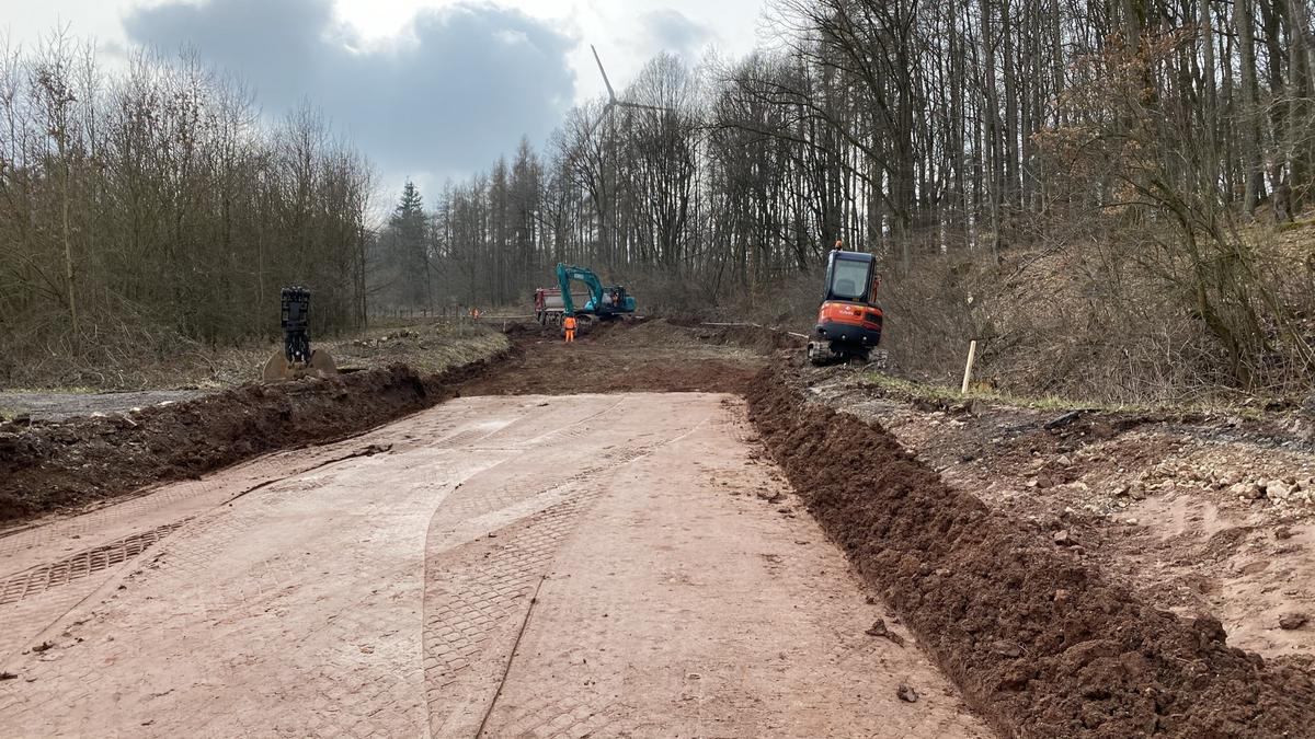 Herstellung des Straßenplanums
