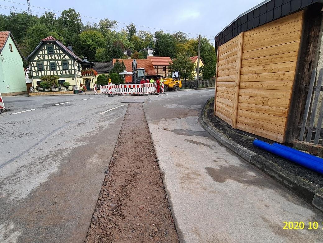 Es ist die Ausführung der Trinkwasserleitung zu sehen.