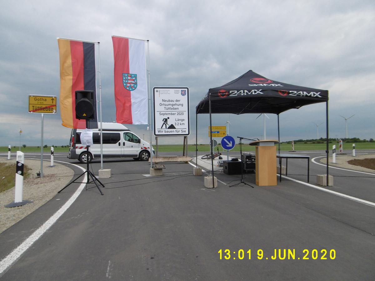 Verkehrsfreigabe der Ortsumgehung Tüttleben.
