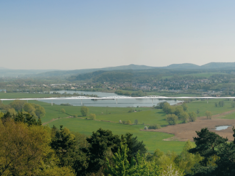 Auf dem Bild ist der Panoramablick auf die Werratalbrücke zu sehen.