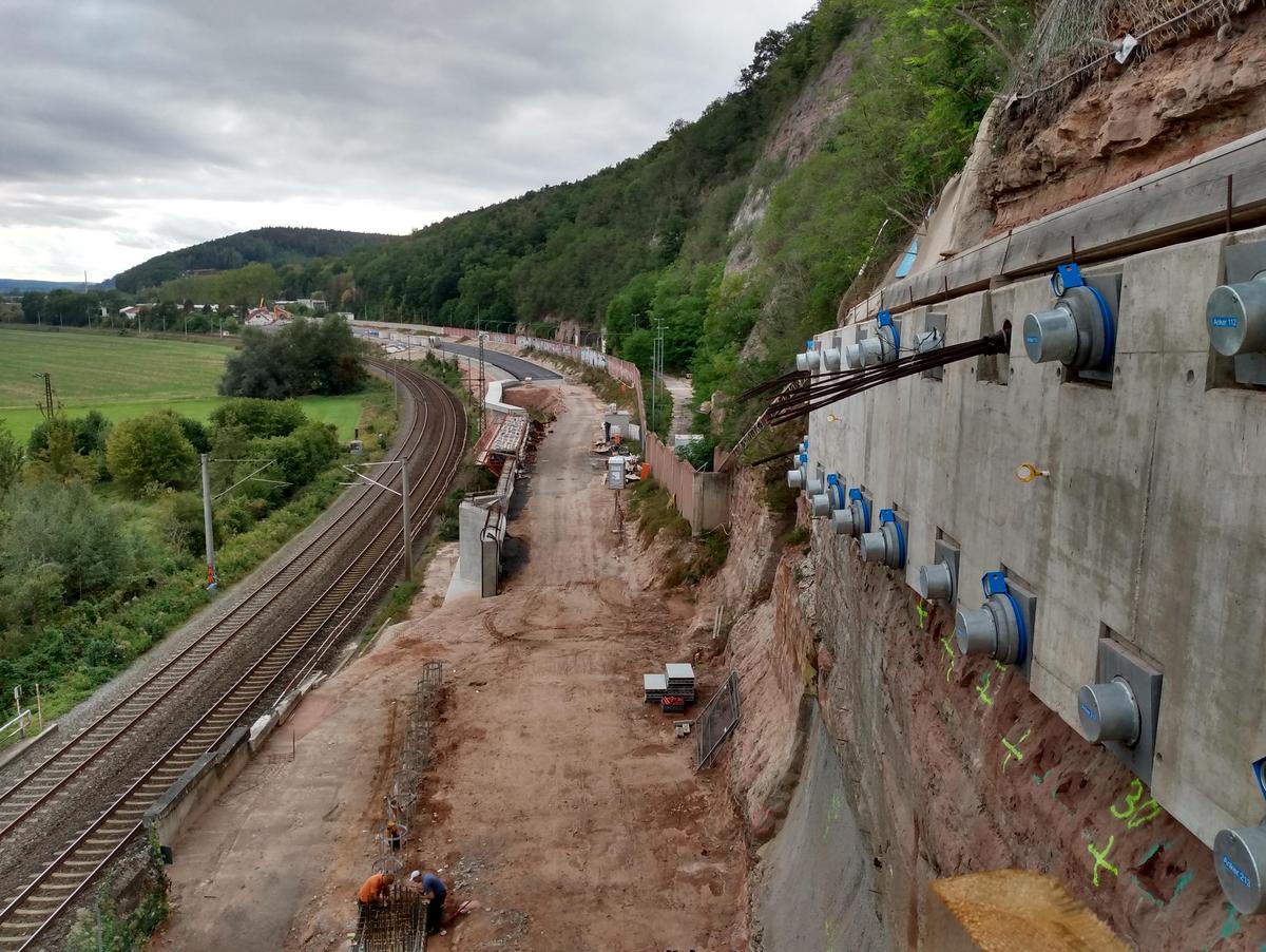 Tunnelarbeiten an dem Tunnel der B 88.